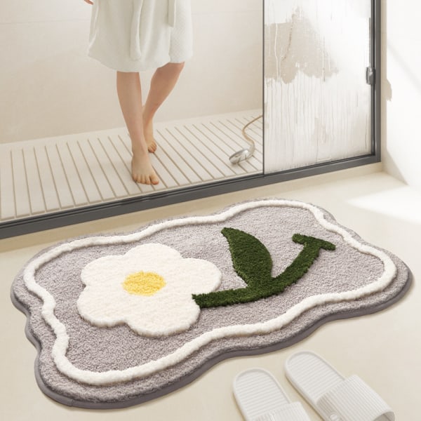 Moderni yksinkertainen kylpyhuone vettä imevä liukumaton matto 50 * 8