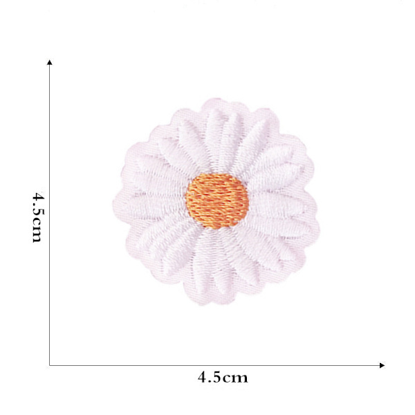 12 stycken broderade strykjärnspåsar Tyglapp Sy-på Blommönster