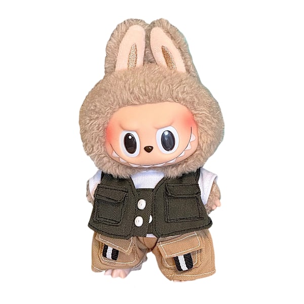 Labubu dockkläder, 17 cm blind box dockersättningsset (Väst) (Vest)