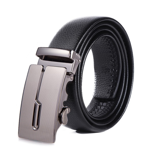 A black circle men's belt ratchet automatic belt for men 35mm wi