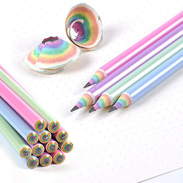Regnbue Genbrugspapir Træ & Plastikfri Økovenlig #2 HB Pen