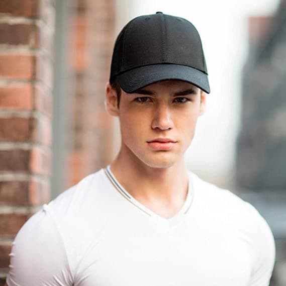 Justerbar baseball cap (sort 54 - 57cm) golf cap motorcykel tr