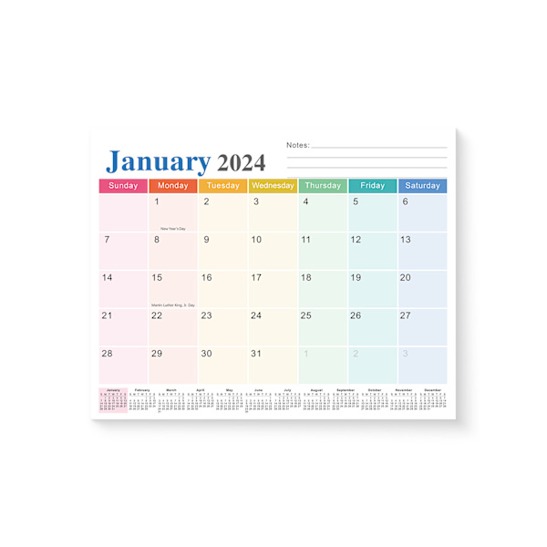 Veggkalender 2024 Magnetisk Absorpsjon Kjøleskap Klistremerke Kalen