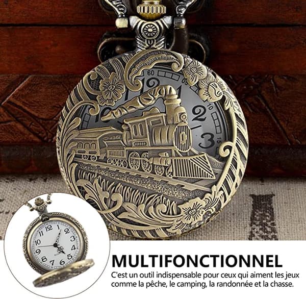 Vintage-taskukello, miesten steampunk-taskukello C:llä
