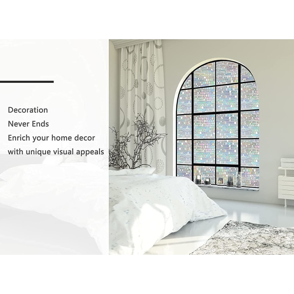 Myronsa Privacy Window Film 3D dekorativt glassvindusdekal