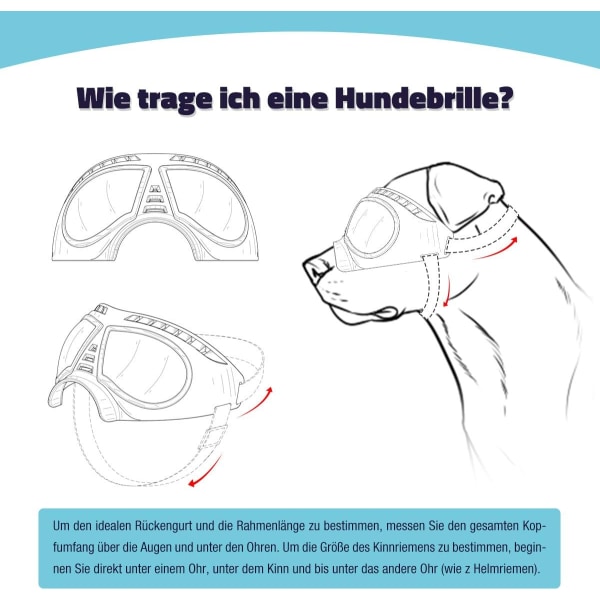 Hundesolbriller Øjenbeskyttelse Hundebriller Beskyttelsesbriller til store hunde