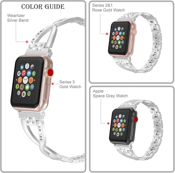 Apple Watch-rem - Sølv (ekskludert klokker), 38mm 40mm