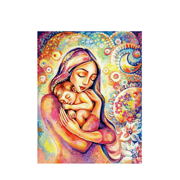 30x40CM Handmade 5D Art Diamond Painting - Mother and Child, suit