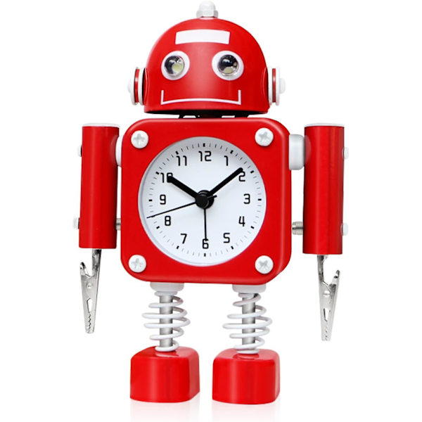 Robotväckarklocka i rostfritt stål - Väckarklocka utan tickande