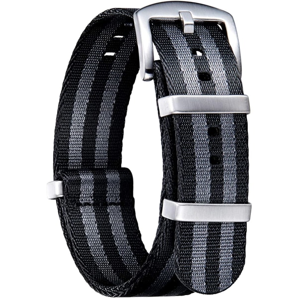 Military Nylon Watch Strap Replacement Watch Strap with Black/Si