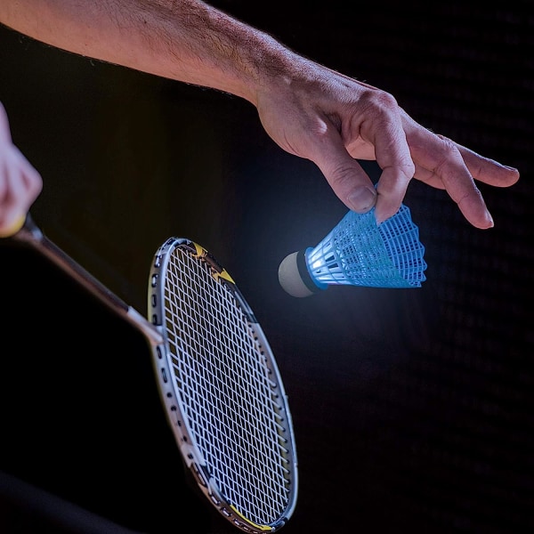 Badminton, 6stk LED-badminton, badmintonnylonspiss, høyhastighets a