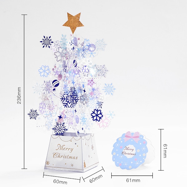 3D-kort Pop-up-kort Julehilsen Julekort S