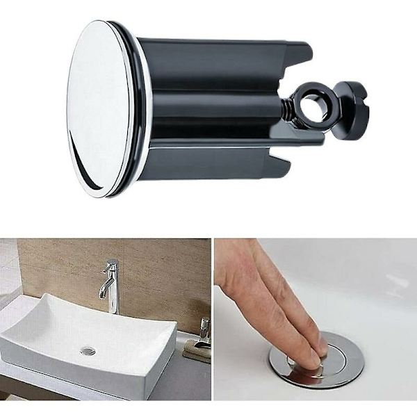 (2 stycken)40mm universell diskbänksplugg, avloppsplugg, med gummitätning