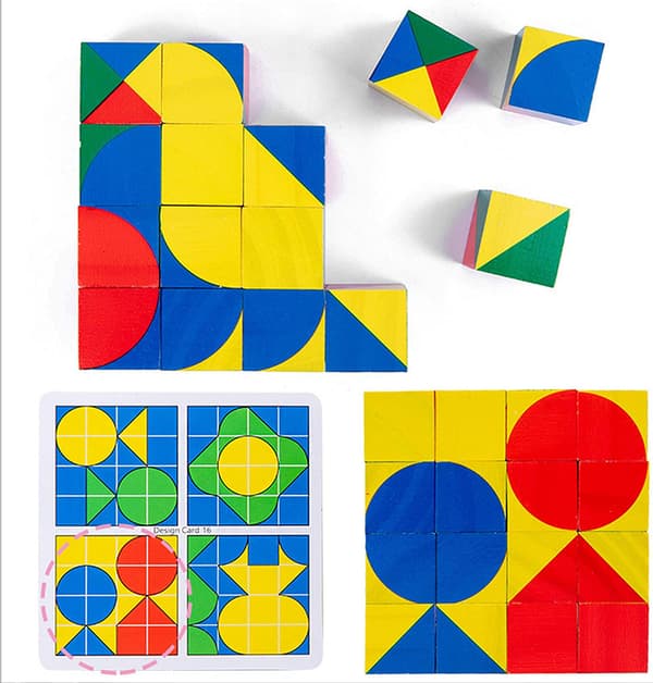 Træpuslespil Byggeklods, Geometrisk Formmanipulation