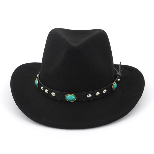 Western cowboyhatt for kvinner mote med rullekant filtku