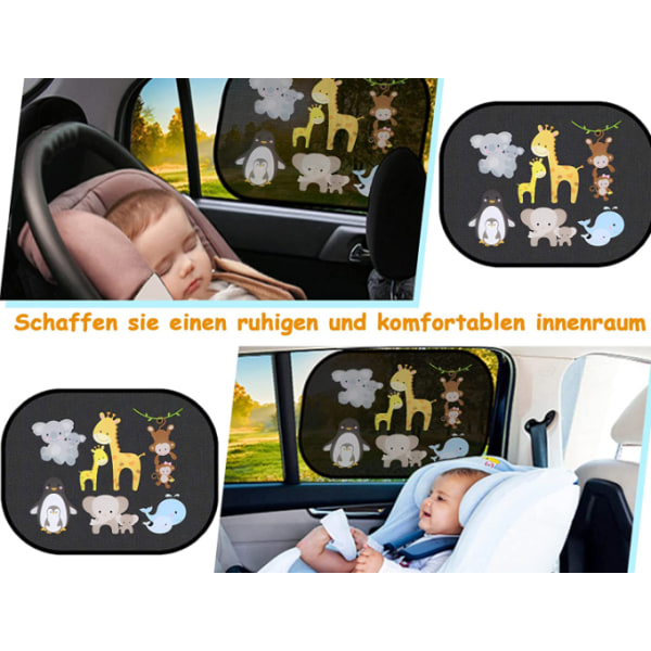 Baby auton aurinkosuoja, 2 kpl auton aurinkovarjo 45x36 cm
