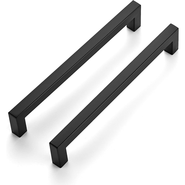 10 Pack 7-1/2 Inch Kitchen Square Cabinet Handles Matte Black Cab