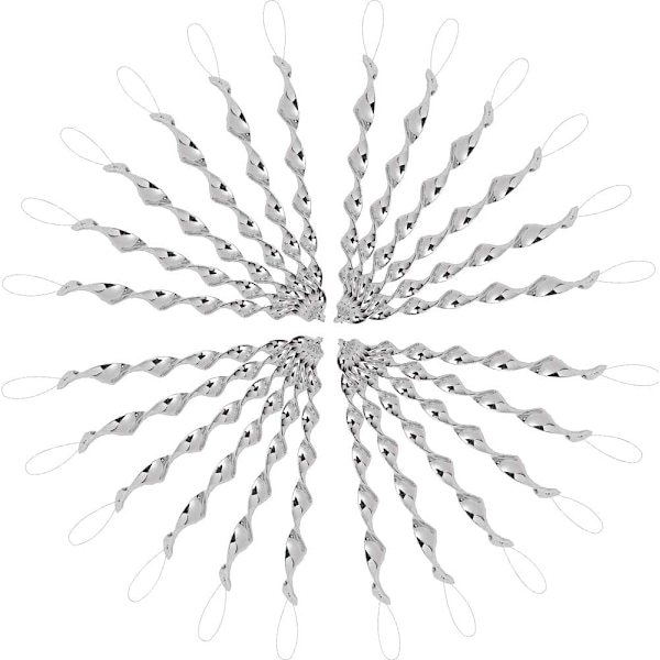 Reflekterende spiral, 24 stykker fugleskremmende reflekterende stenger skremme