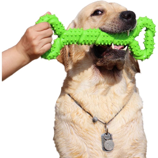 Koiran purulelun vastustuskyky 33 cm pentu kumiluun lelu koiran muotoinen sol