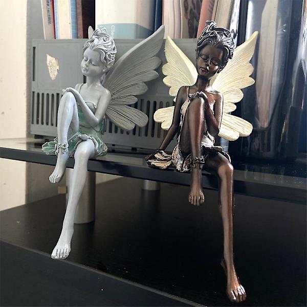 Fe Figur - Fe Statue Engel Skulptur Engel Pixie Håndværk Have