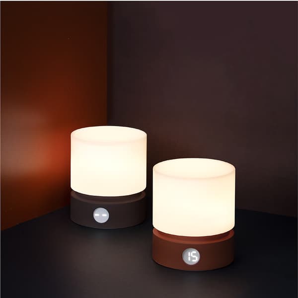 Nattlys med timer, liten nattbordslampe, LED-nattlys for