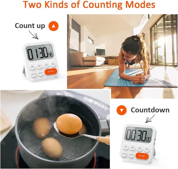 Køkken Timer Digital Koge Timer Magnetisk Nedtællingstimer med