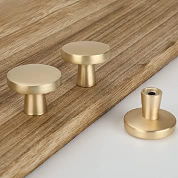 Borstade dörrknoppar Guld Svamplådknoppar Borstad Guld Kitch