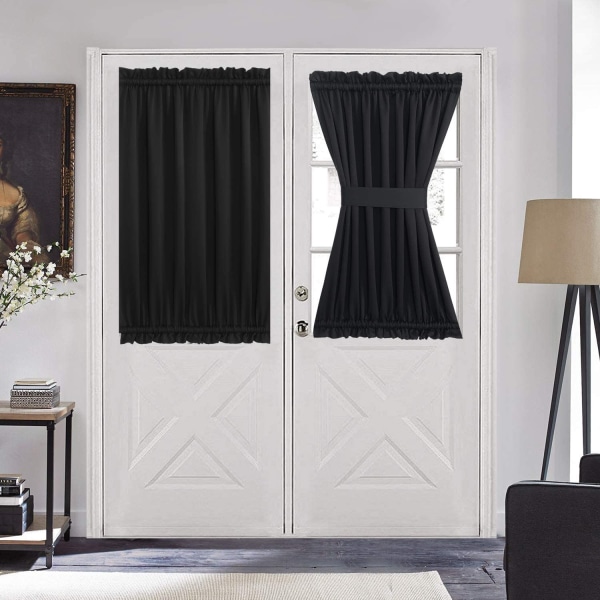 French Door Curtain Window Treatment - Blackout Glass Door C