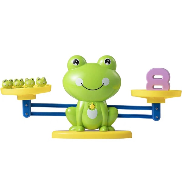 Math Scale Montessori Toy, Frog Balance Math Game med våg och