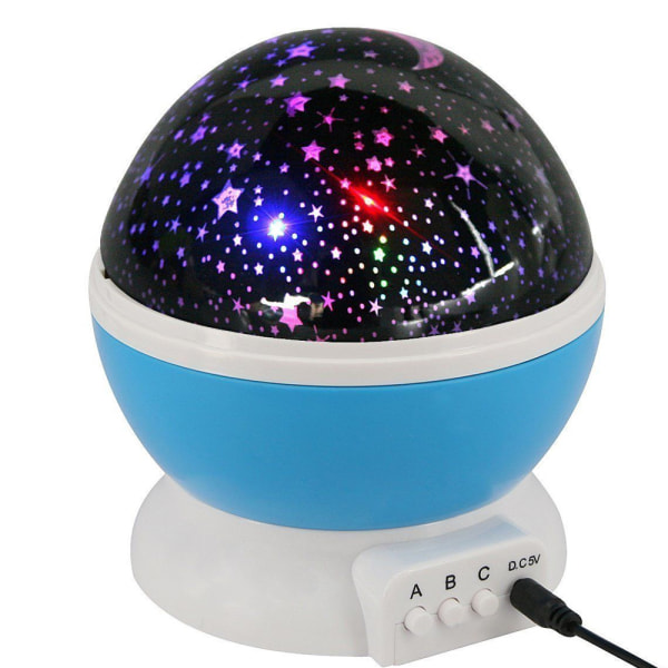 Blue Star Projection Night Light, Kids Night Light 360° Rotation