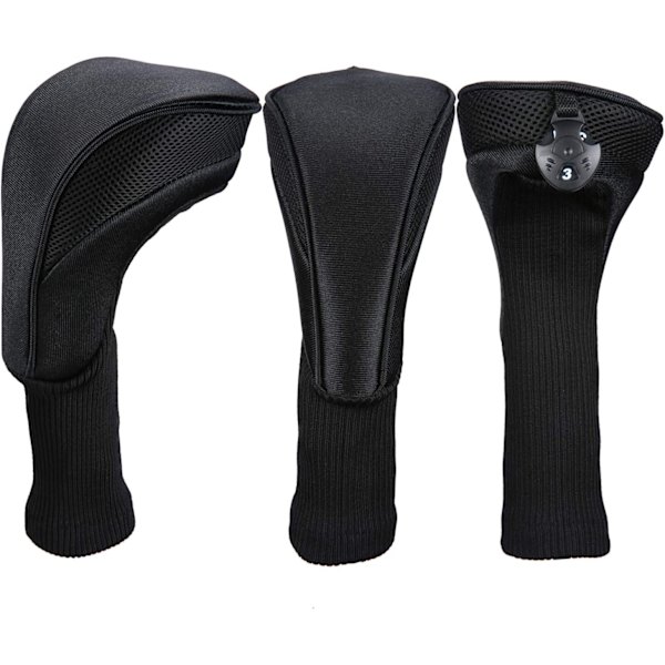 3 Pack Musta Golf-mailan Päällinen Driver 1 3 4 5 7 X Fairway Woo