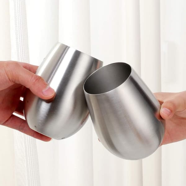 Sett med 6 stilkfri vinglass, 17 oz 18/8 (Silver)