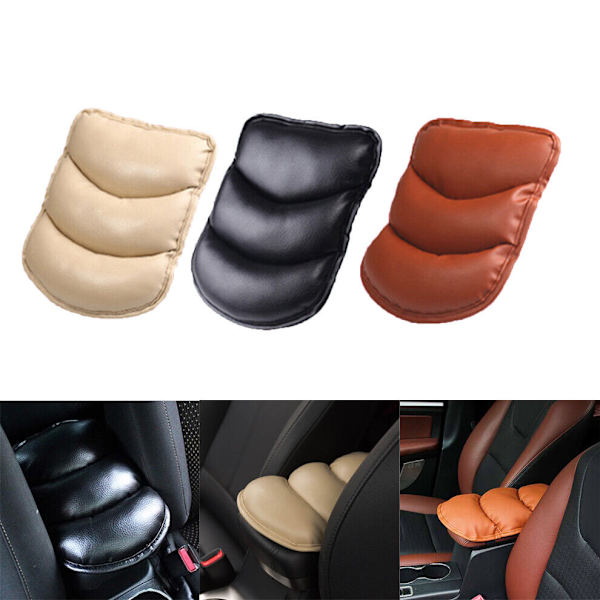 1x Armstöd Pad Cover Center Console Box PU Läderkudde M