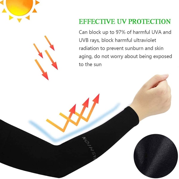 2 kpl Mustat käsivarsien lämmittimet Stretch käsivarsien lämmittimet Iced Out käsivarsien hihat