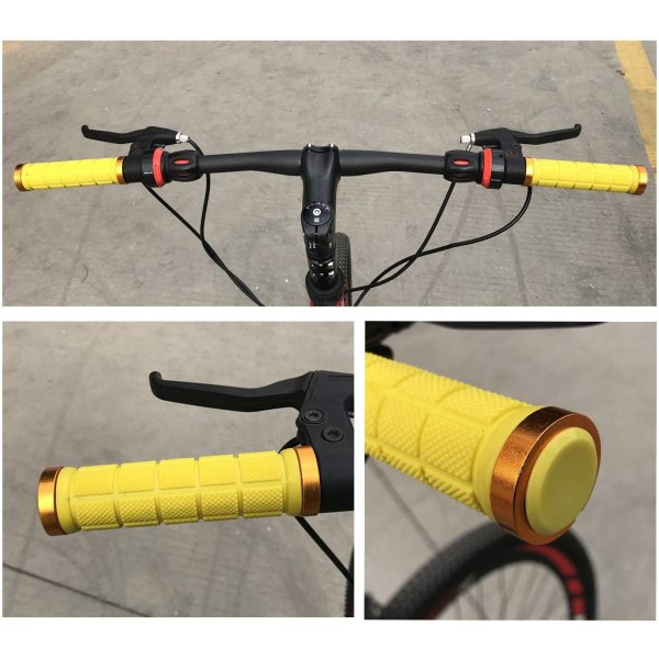 Par Ergonomiske Sklisikre Myke Gummi Sykkelgrep for MTB B