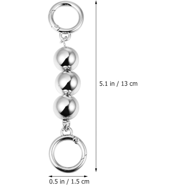 1 st silverfärgad väska kedja rem förlängare imitation pärla pärla ersättning kedja rem för handväska koppling D