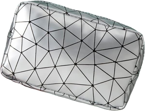 Toilettaske til rejser (Grå), dobbeltlags makeuptaske, solid plastik, holdbar og vandtæt