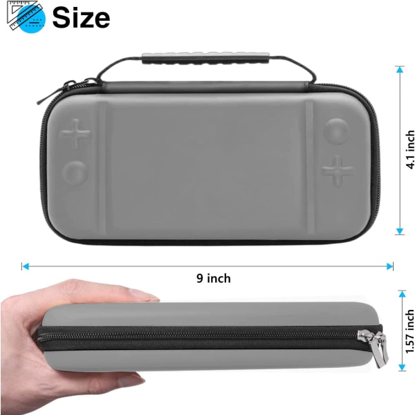 (Grå) 1 stk Nintendo Switch Lite-etui, hardcase til Nintendo