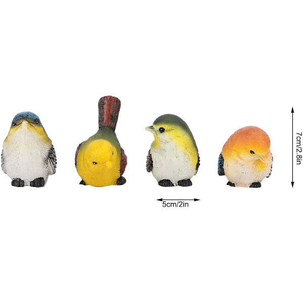 Hartsi linnut, linnut koriste hartsi linnut eläimet figuriini Decora B