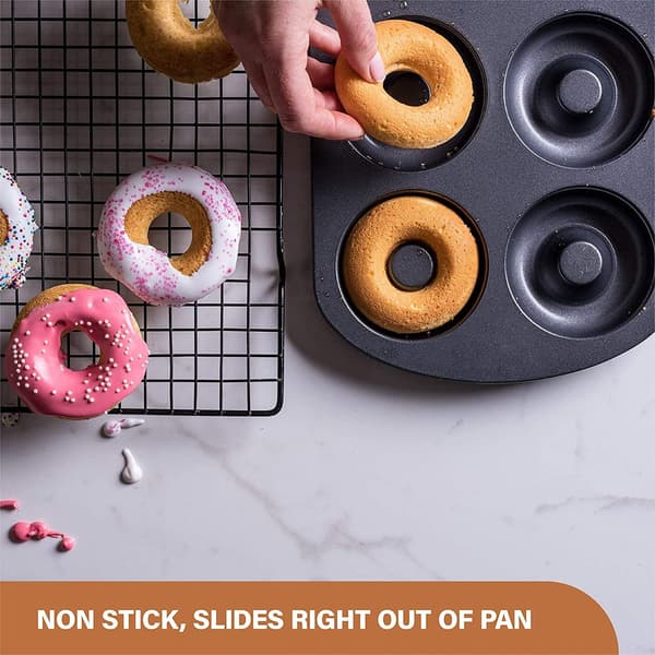 Non-Stick Donutforme med 6 hulrum, sæt med 2 Donutforme, Bil