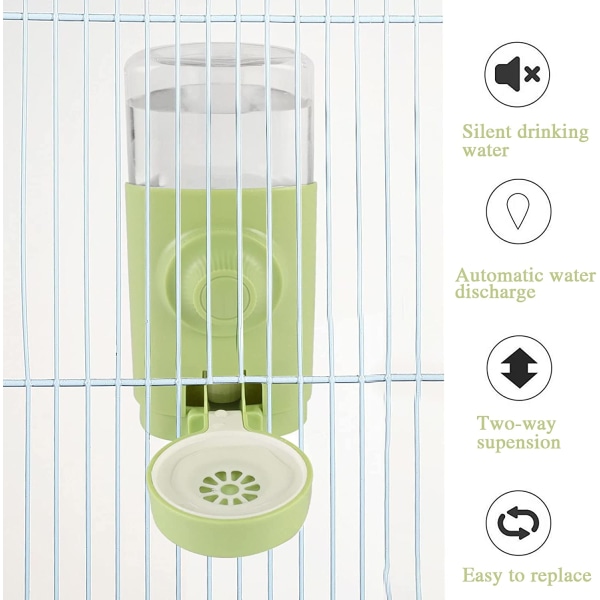 1 STK (sennepsgrøn) Automatisk Pet Water Dispenser, Rabbit Water