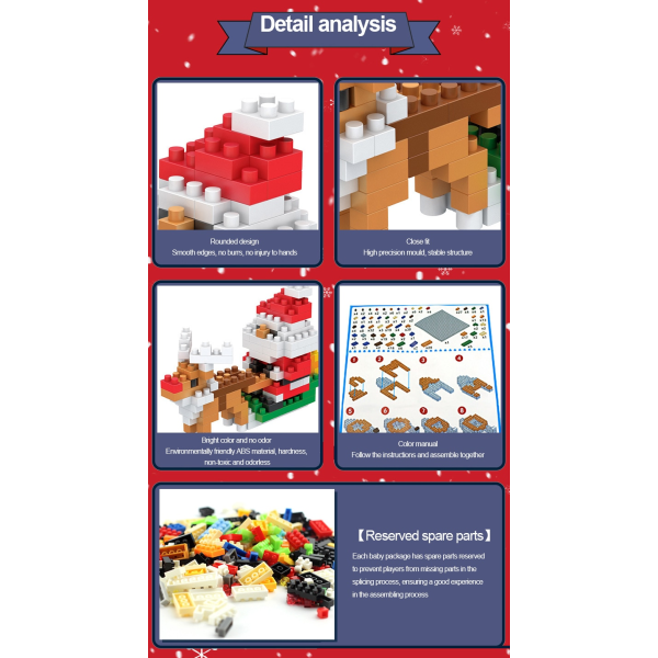 Jultomten Byggklossleksak Mini Byggkloss