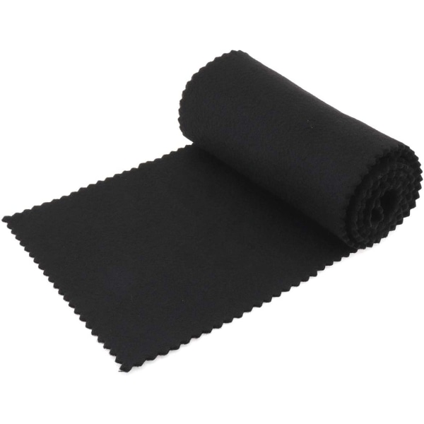 （Black）Quality Piano Keyboard Flannel Piano Key Cover Cloth for