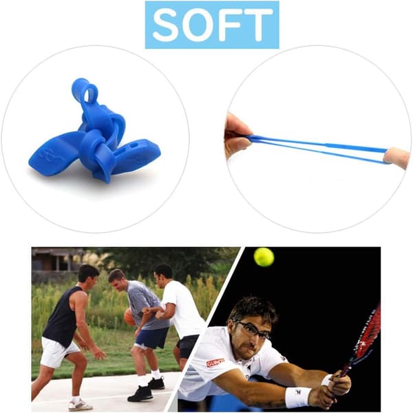2PCS(Vit/Blå) Glasögonrem Anti-Slip Silikon Glasögonrem