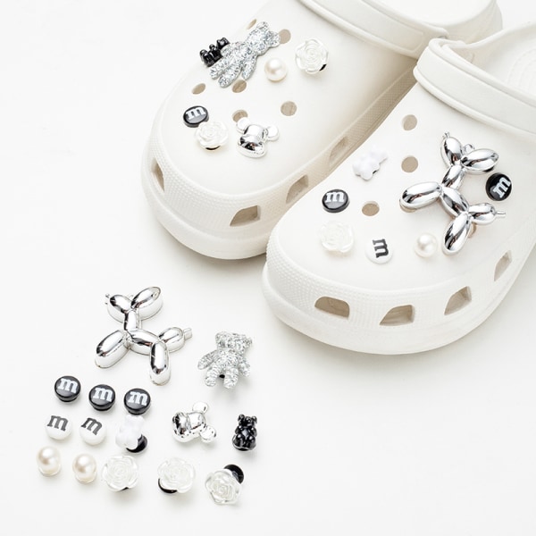 15 stk 3D Clog Sandaler Ornamenter, Sko Charms, Søte Sko Ornamenter for Clogs Sko Sandal Armbånd DIY