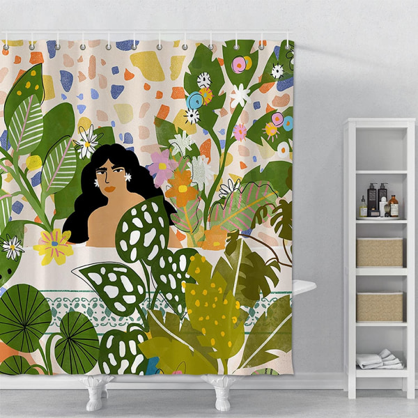 Creative Tiger Print dusjforheng for jenter Vanntett polyester