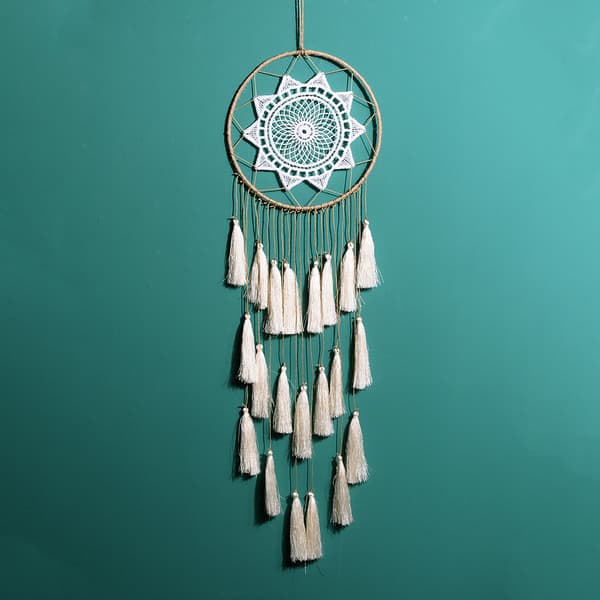 Macrame-unisiepparit makuuhuoneeseen - Tassel-seinävaate käsintehty