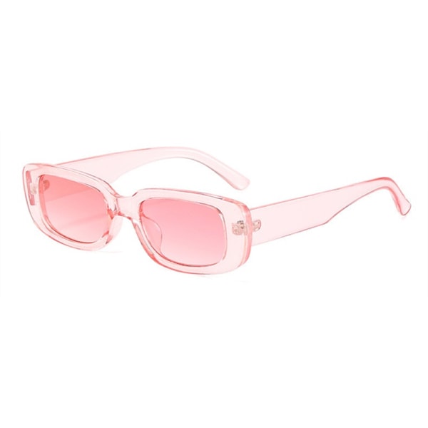 Rektangulære solbriller - Pink og blå til kvinder og mænd Trendy Retro Fa
