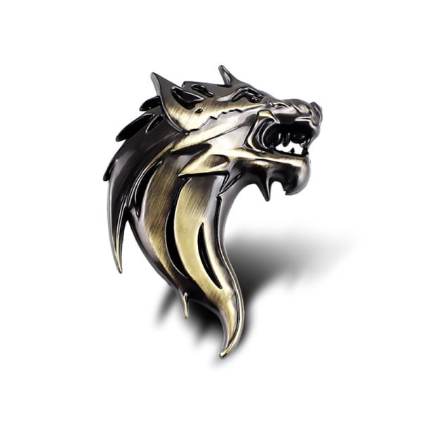 2 kpl 3D Metal Wolf Head Auton Tarra ja Decal Badge Badge Reflec