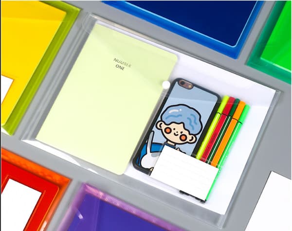 20 Pak A4 Plastikmapper (Transparent) - Dokumentlommer - Trykknap
